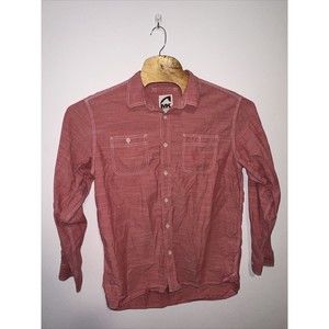Mountain Khakis MK Button Shirt Long Sleeve Salmon Color Large Men’s